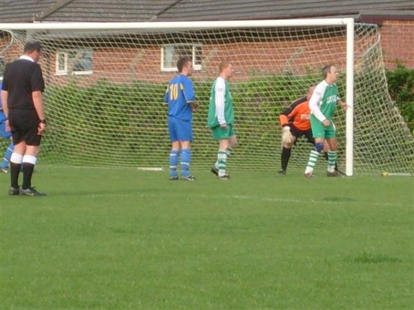 Action in the Pucklechurch goalmouth