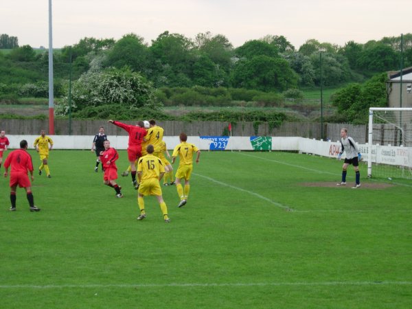 Action in the Hardwicke goalmouth
