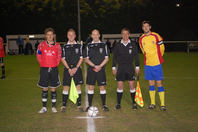 Referees and Captains from Gloucestershire V Somerset